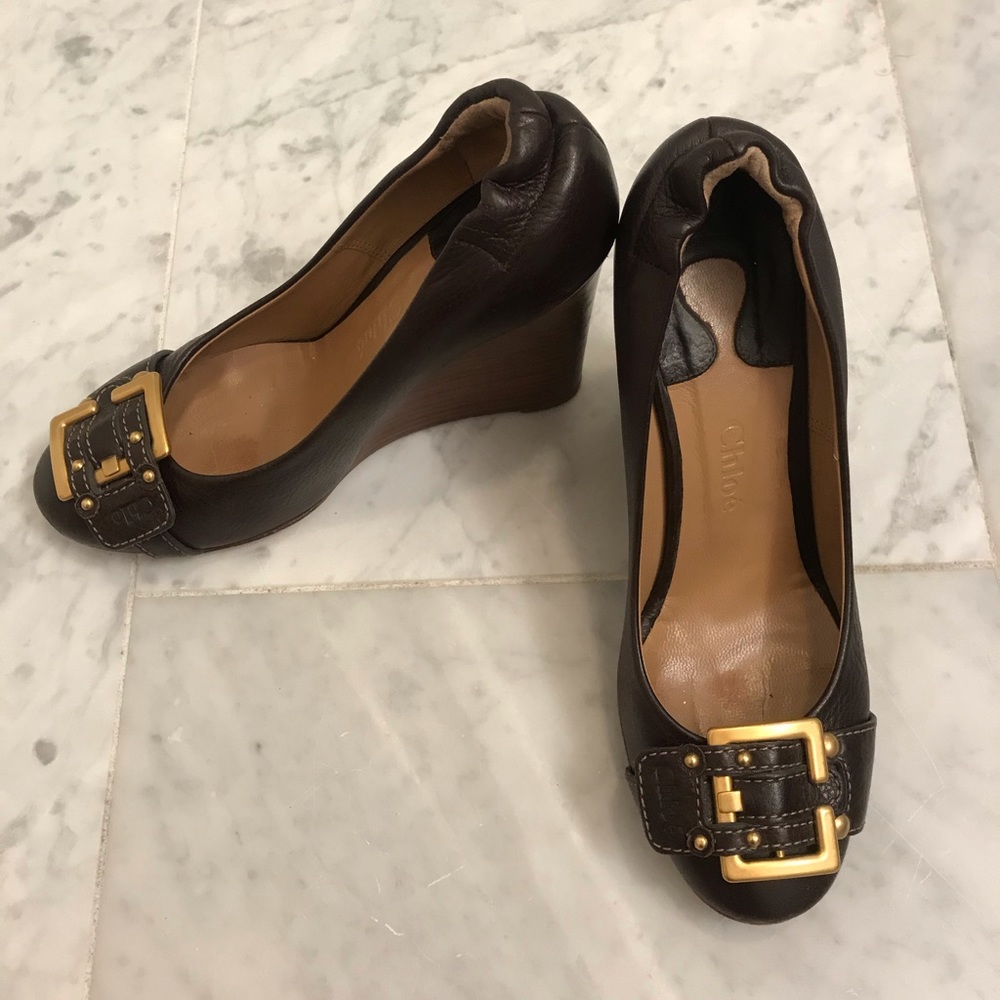 CHLOE super comfortable wedges, lightly worn